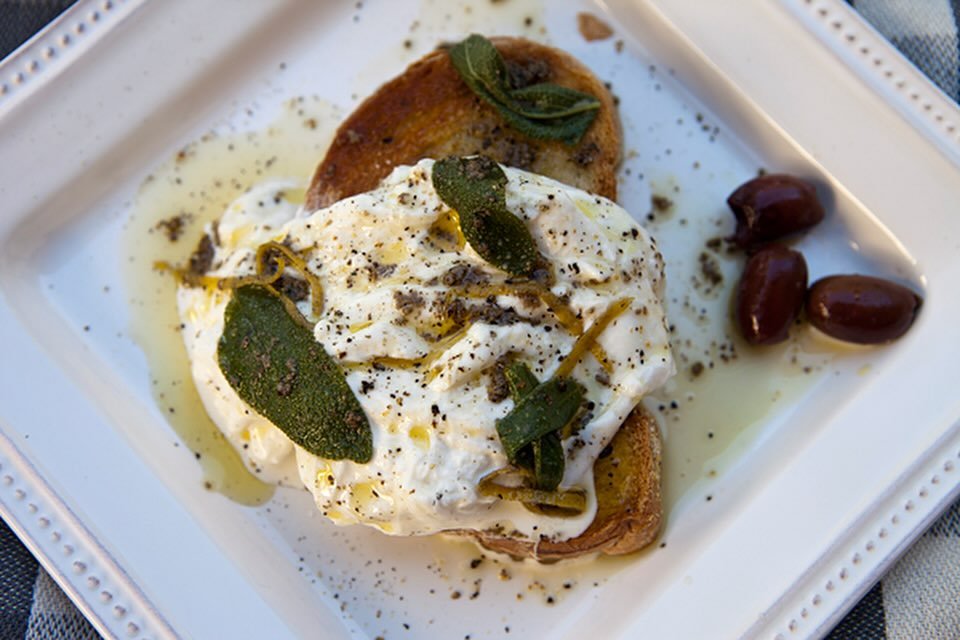 Burrata on toast